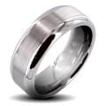 Men's Tungsten Carbide Matte Finish Center Ring (8 mm)