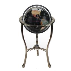 Black Tri-foot Lapis/ Gemstone Globe