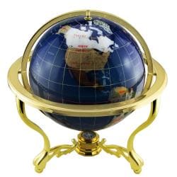 Blue Desktop Large Lapis/ Gemstone Globe