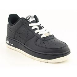 Nike Girls' Air Force 1 Black Sail Basketball Shoes (Size 3.5)