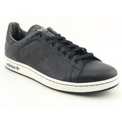Adidas Men's Black 'Stan Smith 2 Lea' Sneakers (Size 13)