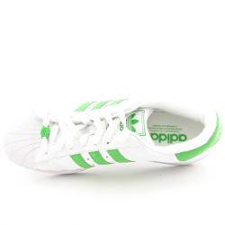 Adidas Men's 'Superstar II' White/Green Sneakers (Size 13) 