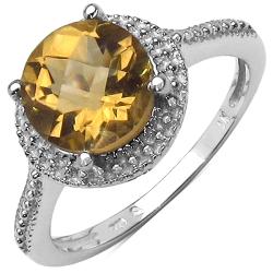 Malaika Sterling Silver Genuine Champagne Quartz Ring