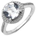 Malaika Sterling Silver Genuine Crystal Quartz Ring