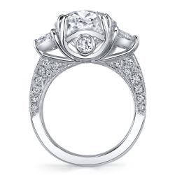 Platinum 12 1/3ct TDW Certified Diamond Ring (H-I, SI2-SI3)