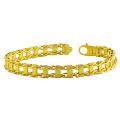 Gold over Sterling Silver Men's Fancy Link Bracelet