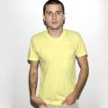 American Apparel Unisex Lemon Fine Jersey Pocket Short Sleeve T-shirt 