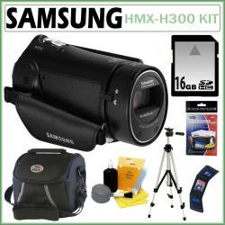 Samsung HMX-H300 5MP Black Digital Camcorder with 16GB Kit