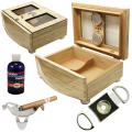 Cuban Crafters White Humidor and Cigar Accessories Set