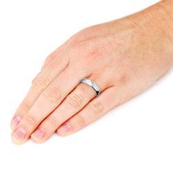 Tungsten Carbide Faceted High Polish Ring