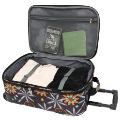 U.S. Traveler Chocolate Flower Fashion 2-piece Spinner Luggage Set