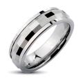 Tungsten Carbide Multi-faceted Rectangle Spinner Ring