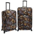 U.S. Traveler Chocolate Flower Fashion 2-piece Spinner Luggage Set