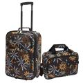 U.S. Traveler Chocolate Flower Fashion 2-piece Carry-on Luggage Set