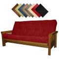 Solid All Wood Hartford Microfiber Suede Inner Spring Full-size Futon Sofa Bed Sleeper