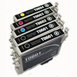 Epson T060 Black/ Color Ink Cartridges (Remanufactured) (Pack of 5)