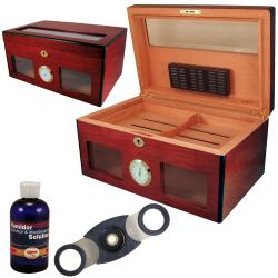 Cuban Crafters Bravo Glass Humidor Set