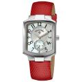 Philip Stein Women's 'Classic Tank' Pink Leather Strap Watch
