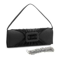 Dasein Pleated Satin Evening Bag