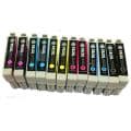 Epson T078 Black/ Color Ink Cartridges (Remanufactured) (Pack of 12)