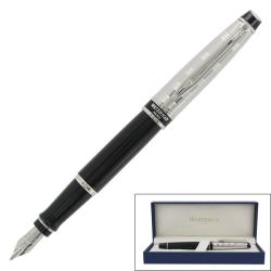 Waterman Expert Deluxe Black Chrome Trim Fountain Pen