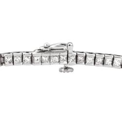 14k White Gold 7ct TDW Princess-cut Diamond Tennis Bracelet (H-I, I1)