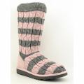 UGG Australia Girl's Pink 'Classic Tall Stripe Cable Knit' Boots (Size 6)
