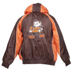 Cleveland Browns Throwback Hooded Heavy Weight Jacket