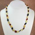 Multicolor Baltic Amber Nugget Necklace (Lithuania)