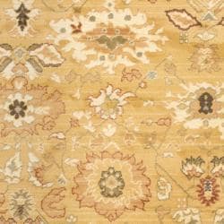 Oushak Gold/ Gold Powerloomed Rug (5'3 x 7'6)