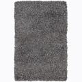 Hand-woven Pamlin Grey Shag Rug (5' x 7'6)