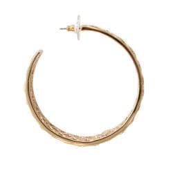 Michelle Monroe Goldtone Tungsten Braided Hoop Earrings