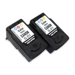 Canon CL-211 Tri-color Ink Cartridges (Remanufactured) (Pack of 2)