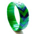 Blue and Green Imfumzo Bangle Bracelet (Rwanda)