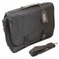 Toppers Black Lightweight Flapover Portfolio Briefcase