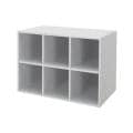 freedomRail GO-Box Black 6-cubby Storage Unit
