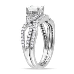 14k White Gold 1ct TDW Diamond Ring Set (G-H, I1-I2)