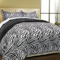 Super Soft Zebra Print Microfiber Down Alternative Comforter Set
