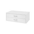 freedomRail O-Box White 2-Drawer Hanging Closet Organizer