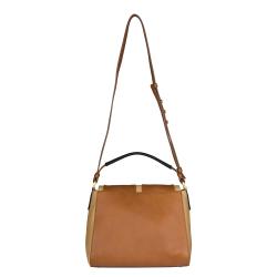 Fendi 'Anna' Two-tone Leather Shoulder Bag