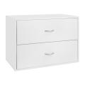 freedomRail White 'Big O-Box' 2-Drawer Modular Cabinet