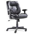 OIF Black Swivel/Tilt Leather Task Chair