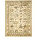 Oushak Cream/ Blue Powerloomed Rug (8' x 11')