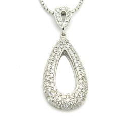 D'sire 18k White Gold 4/5ct TDW Diamond Pendant (G-H, VS1-VS2)