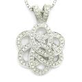 D'sire 18k White Gold 2/5ct TDW Diamond Pendant (G-H, VS1-VS2)