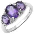 Sterling Silver Genuine Amethyst Ring (2 1/10ct TGW)