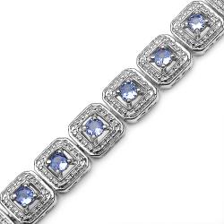 Sterling Silver Genuine Tanzanite Bracelet 