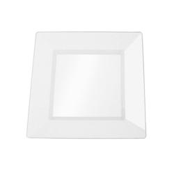 SilverEdge Clear 6.5-inch Square Plastic Plates (Set of 10)