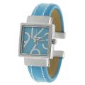 Geneva Platinum Women's White Stitch Cuff Watch