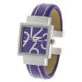 Geneva Platinum Women's White Stitch Cuff Watch